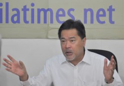 NCC co-Chairman Guillermo Luz during a roundtable with The Manila Times.